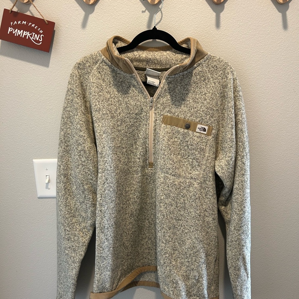 The North Face Men's Tan Zip-Up Sweater